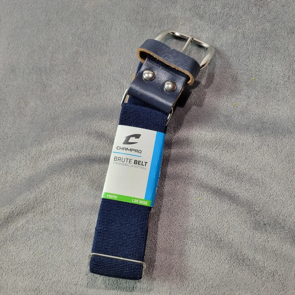 Champro Brute Belt‎ Youth Navy Blue 1.25 Inch Wide Baseball Softball Adjustable